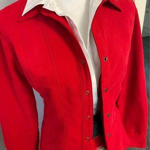 Beautiful Red Snap Front Jacket